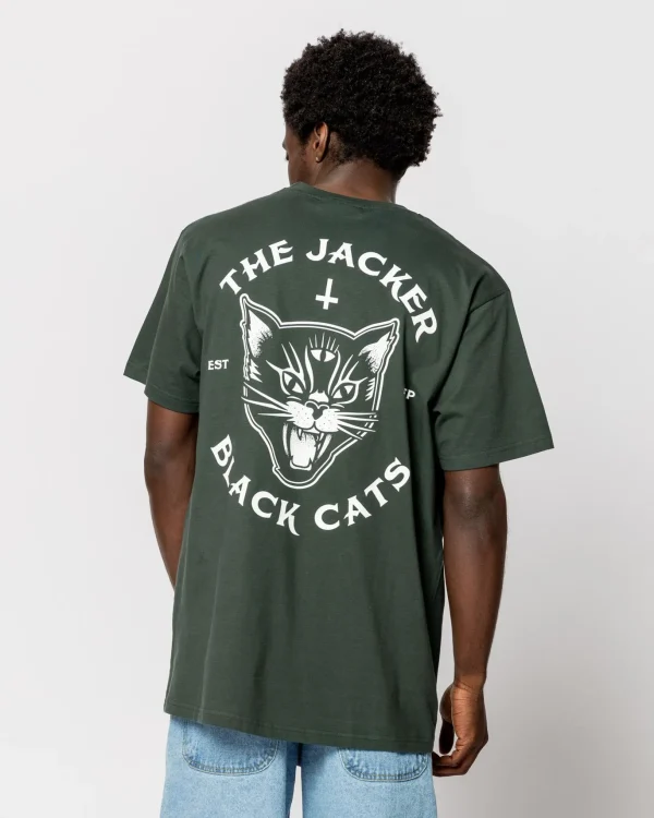 Black Cats-T-Shirt-Dark Green>Jacker Fashion
