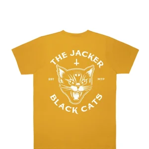 Black Cats-T-Shirt-Mustard>Jacker Fashion