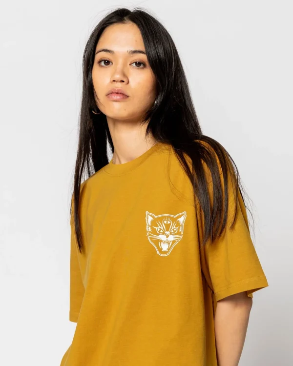 Black Cats-T-Shirt-Mustard>Jacker Fashion
