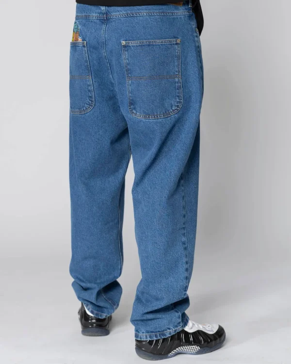 City Tour Denim Baggy Pant-Blue>Jacker Best
