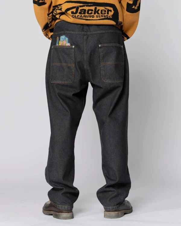 City Tour Denim Baggy Pant-Black>Jacker Fashion