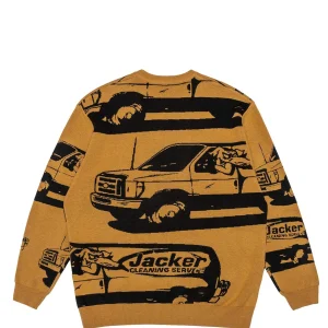 Cleaner Crewneck Knit-Yellow>Jacker Outlet