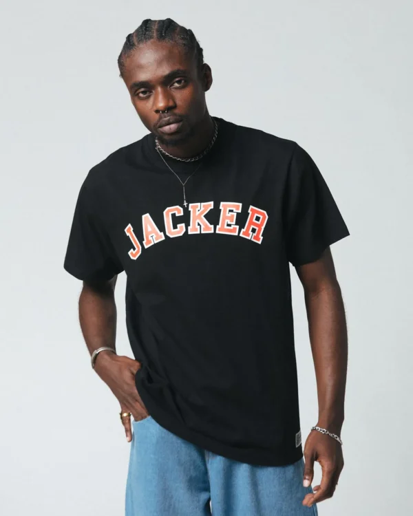 College Tee-T-Shirt-Black>Jacker Cheap