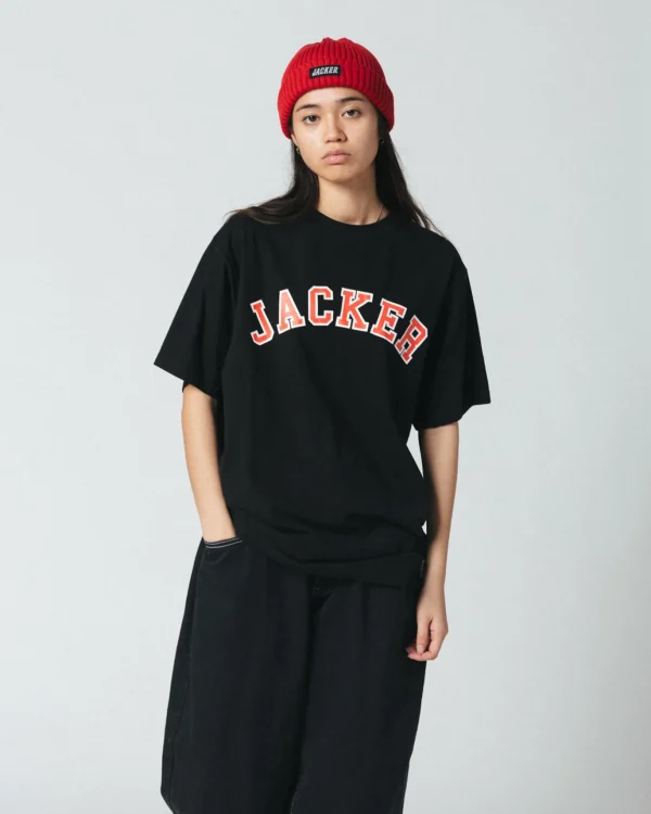 College Tee-T-Shirt-Black>Jacker Cheap