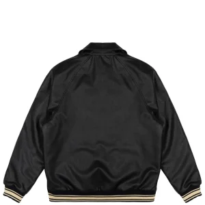 College-Faux Leather Jacket-Black>Jacker Fashion