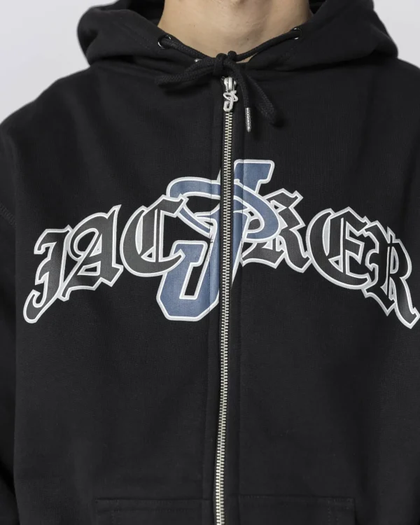 Double Jay Zipped Hoodie-Black>Jacker Shop