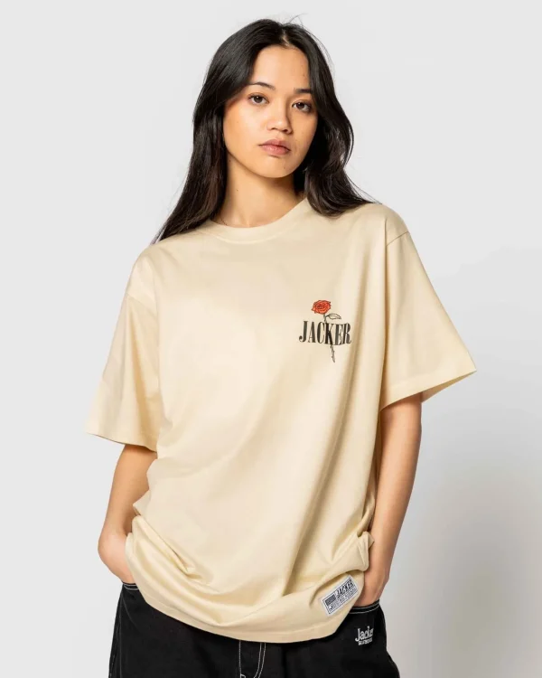 Holy Roses-T-Shirt-Beige>Jacker Best