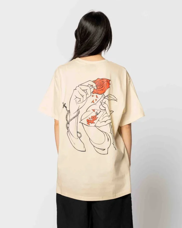 Holy Roses-T-Shirt-Beige>Jacker Best