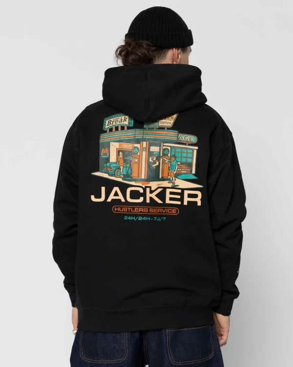 Hustler Service-Hoodie-Black>Jacker Outlet
