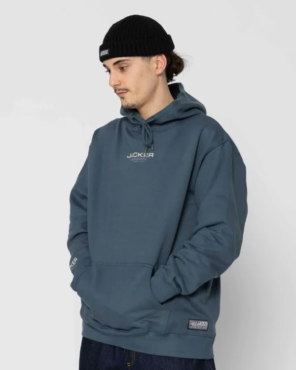Hustler Service-Hoodie-Blue>Jacker Outlet