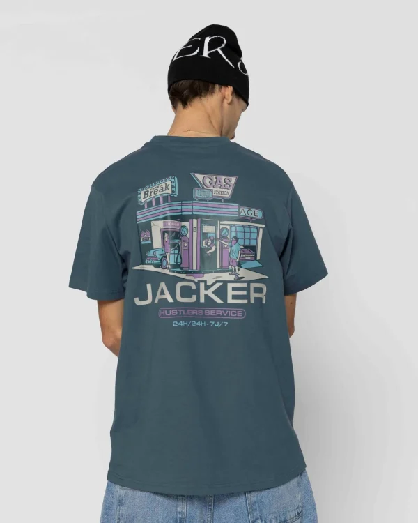 Hustler Service-T-Shirt-Blue>Jacker Best