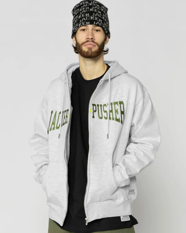 X Pusher-Hoodie-Heather Grey>Jacker Store