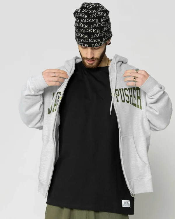 X Pusher-Hoodie-Heather Grey>Jacker Store