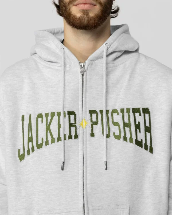 X Pusher-Hoodie-Heather Grey>Jacker Store