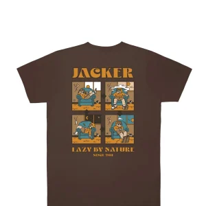 Lazy-T-Shirt-Brown>Jacker Store