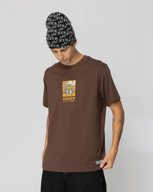 Lazy-T-Shirt-Brown>Jacker Store