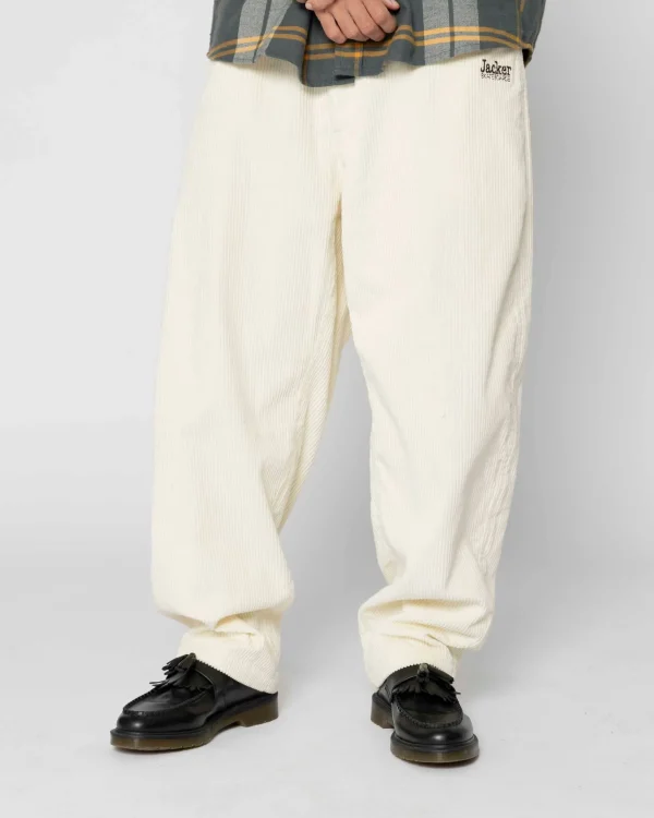 Nostalgia-Corduroy Baggy Pant-Beige>Jacker Fashion