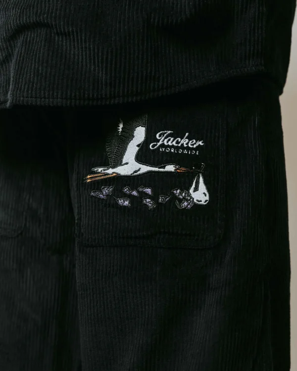 Stork Corduroy-Baggy Pant-Black>Jacker Clearance