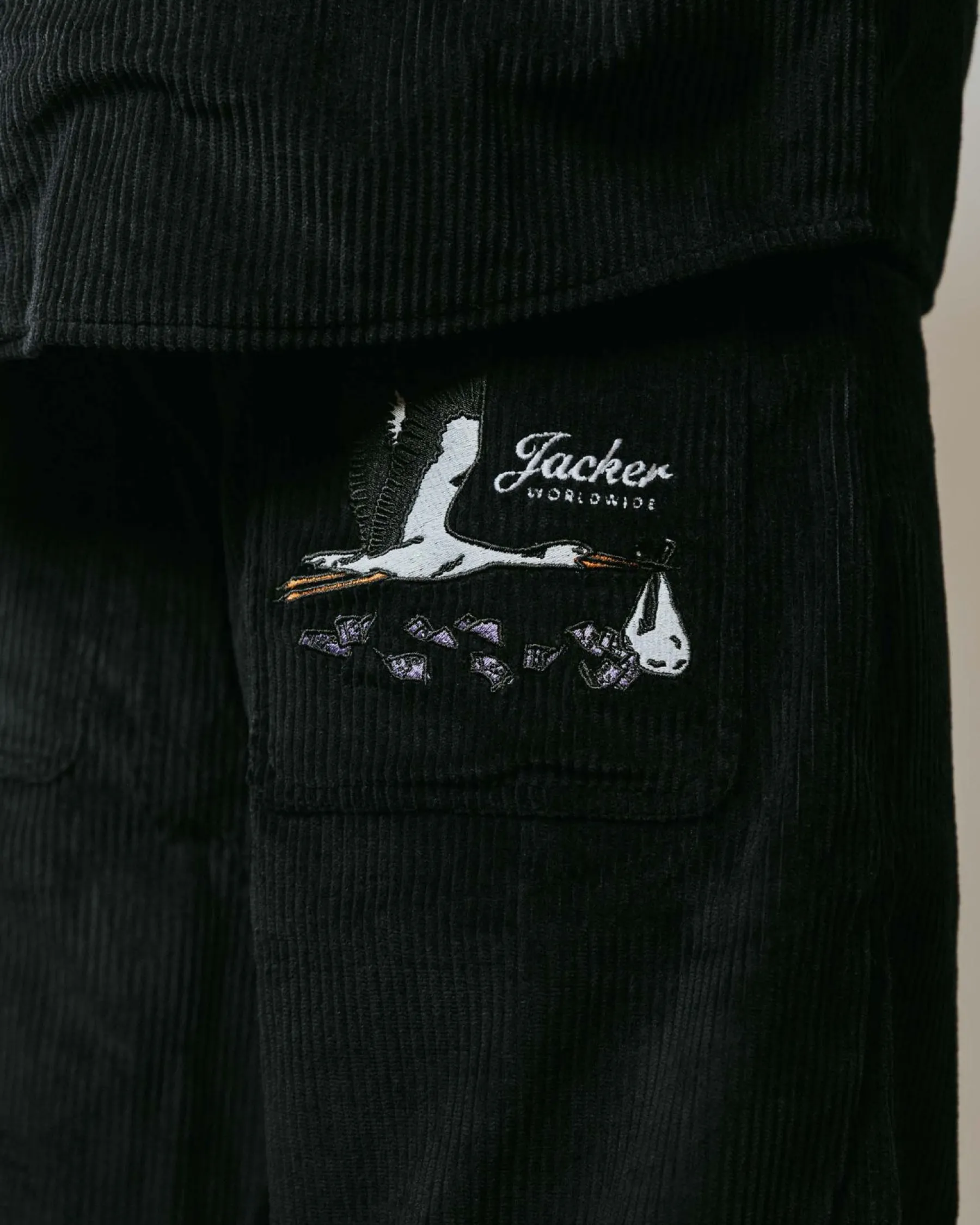 stork_corduroybaggy_pantb_10.webp Stork Corduroy-Baggy Pant-Black>Jacker Clearance