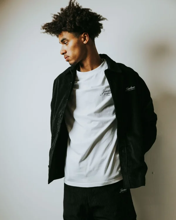 Stork Corduroy-Overshirt-Black>Jacker Clearance